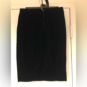 Beautiful black velvet skirt, over the knee, used but awesome quality